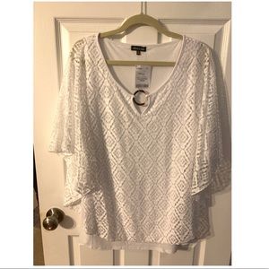 Olivia Blu 3x lace poncho top